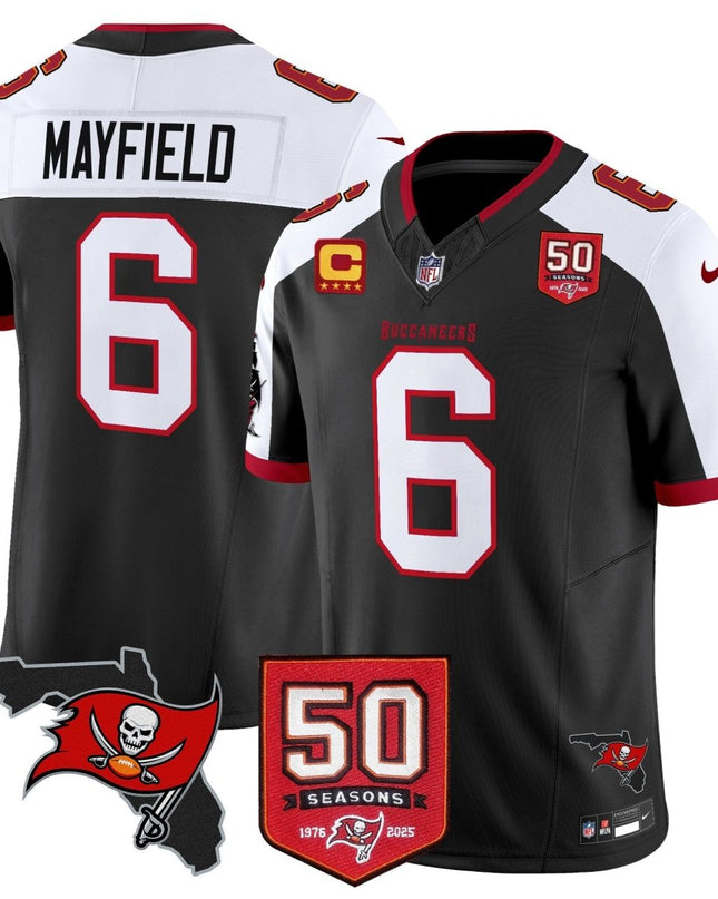 Men's Tampa Bay Buccaneers 50th Season Patch Vapor Limited Jersey - All Stitched TBBUC_KDZ - KINDOZY