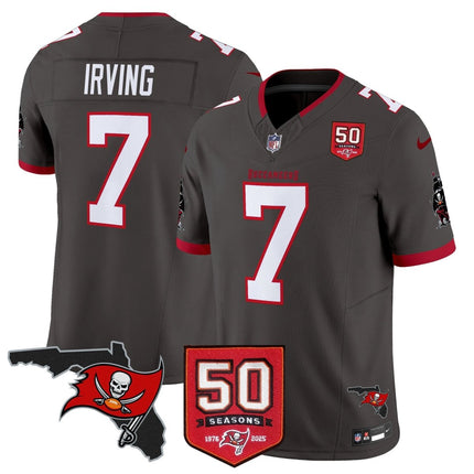 Men's Tampa Bay Buccaneers 50th Season Patch Vapor Limited Jersey - All Stitched TBBUC_KDZ - KINDOZY