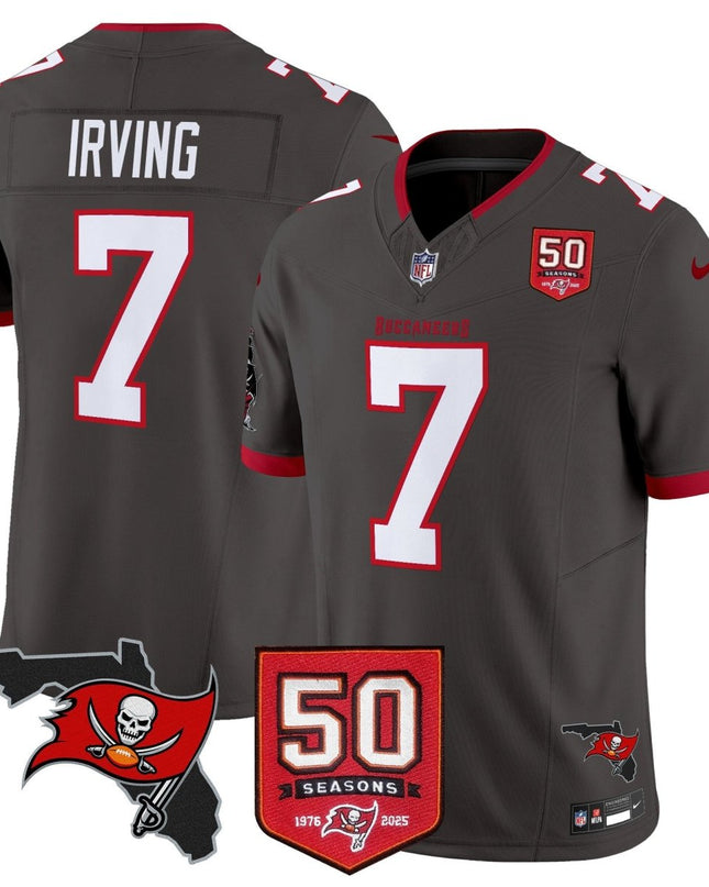 Men's Tampa Bay Buccaneers 50th Season Patch Vapor Limited Jersey - All Stitched TBBUC_KDZ - KINDOZY
