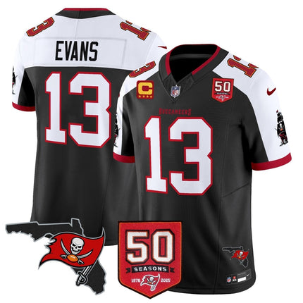 Men's Tampa Bay Buccaneers 50th Season Patch Vapor Limited Jersey - All Stitched TBBUC_KDZ - KINDOZY
