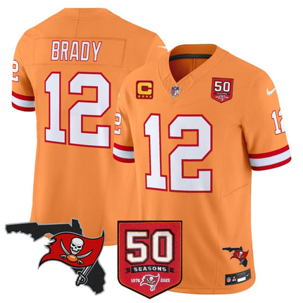 Men's Tampa Bay Buccaneers 50th Season Patch Vapor Limited Jersey - All Stitched TBBUC_KDZ - KINDOZY