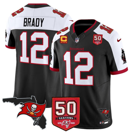 Men's Tampa Bay Buccaneers 50th Season Patch Vapor Limited Jersey - All Stitched TBBUC_KDZ - KINDOZY