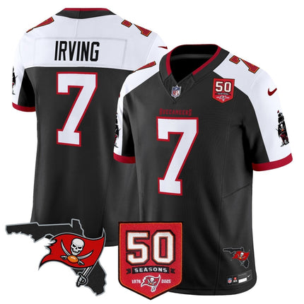 Men's Tampa Bay Buccaneers 50th Season Patch Vapor Limited Jersey - All Stitched TBBUC_KDZ - KINDOZY