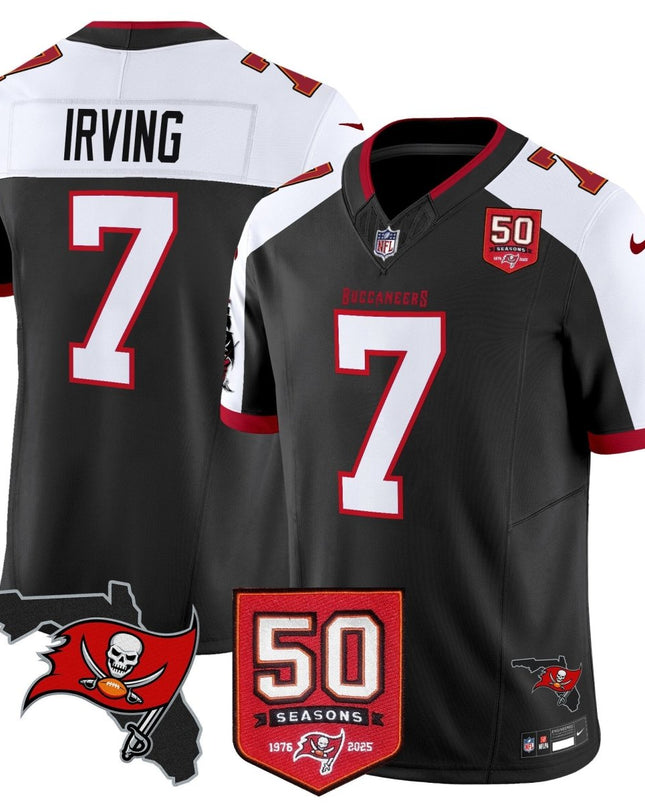 Men's Tampa Bay Buccaneers 50th Season Patch Vapor Limited Jersey - All Stitched TBBUC_KDZ - KINDOZY