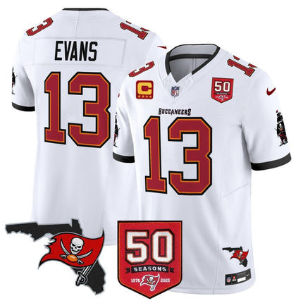 Men's Tampa Bay Buccaneers 50th Season Patch Vapor Limited Jersey - All Stitched TBBUC_KDZ - KINDOZY