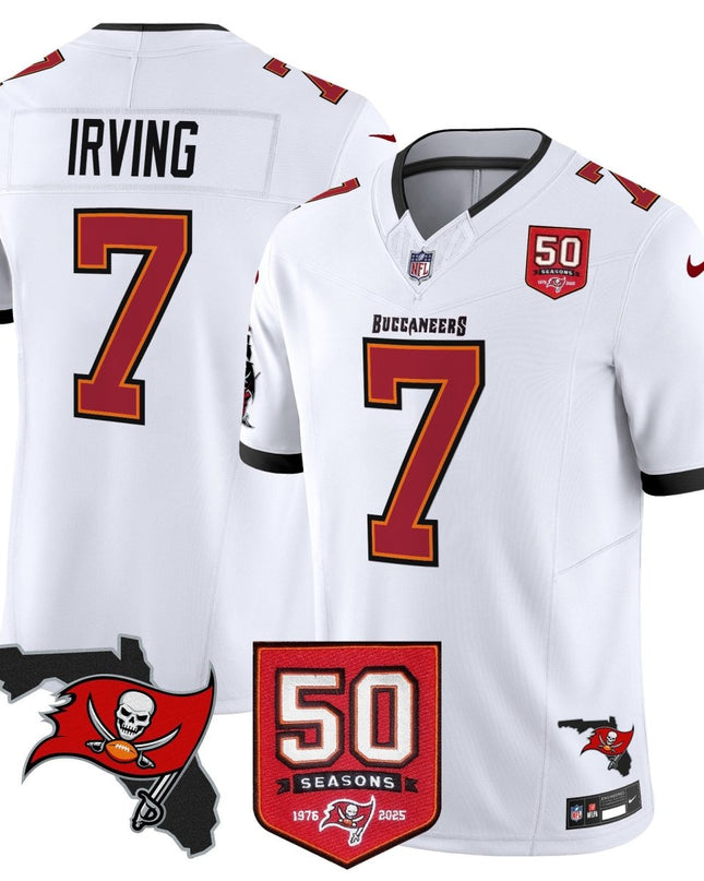 Men's Tampa Bay Buccaneers 50th Season Patch Vapor Limited Jersey - All Stitched TBBUC_KDZ - KINDOZY