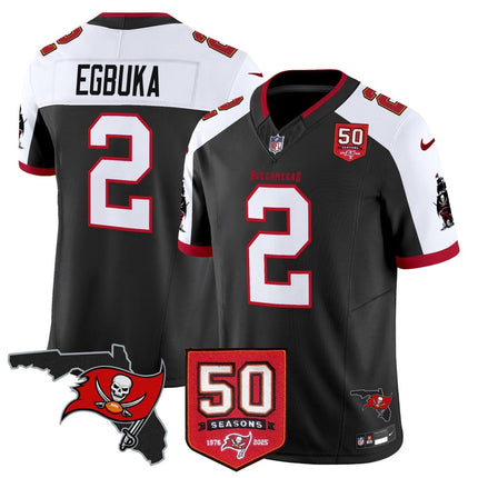 Men's Tampa Bay Buccaneers 50th Season Patch Vapor Limited Jersey - All Stitched TBBUC_KDZ - KINDOZY