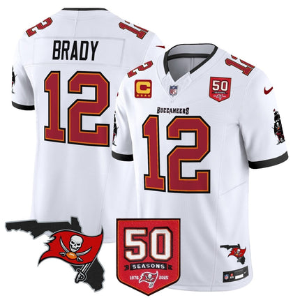 Men's Tampa Bay Buccaneers 50th Season Patch Vapor Limited Jersey - All Stitched TBBUC_KDZ - KINDOZY