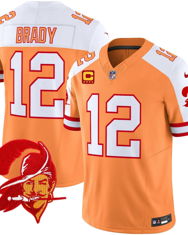 Men's Tampa Bay Buccaneers Throwback Vapor Limited Jersey V2 - All Stitched TBBUC_KDZ - KINDOZY