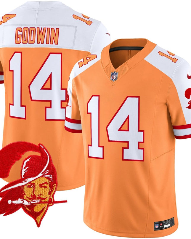 Men's Tampa Bay Buccaneers Throwback Vapor Limited Jersey V2 - All Stitched TBBUC_KDZ - KINDOZY