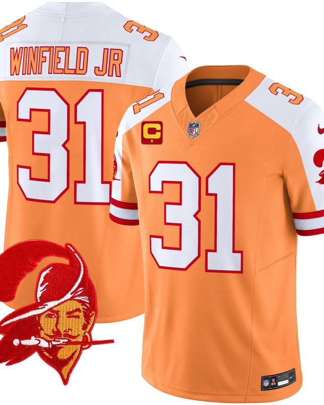 Men's Tampa Bay Buccaneers Throwback Vapor Limited Jersey V2 - All Stitched TBBUC_KDZ - KINDOZY