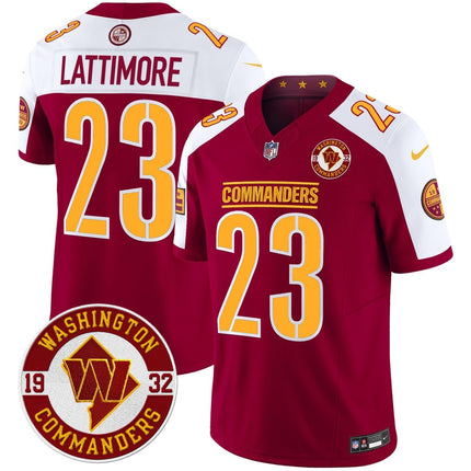 Men's Washington Commanders 2024 Vapor Limited Jersey - Est. 1932 Patch - All Stitched WASCOM_KDZ - KINDOZY