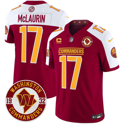 Men's Washington Commanders 2024 Vapor Limited Jersey - Est. 1932 Patch - All Stitched WASCOM_KDZ - KINDOZY