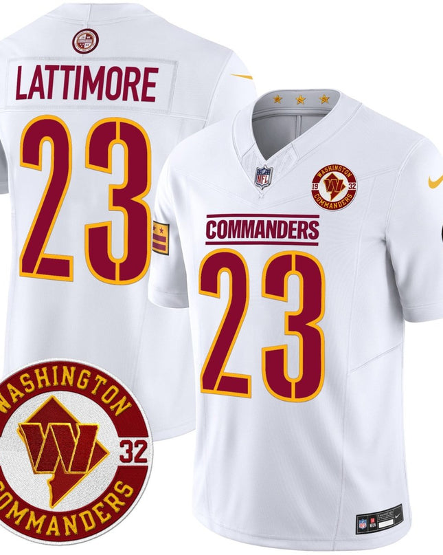 Men's Washington Commanders 2024 Vapor Limited Jersey - Est. 1932 Patch - All Stitched WASCOM_KDZ - KINDOZY