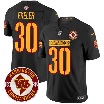 Men's Washington Commanders 2024 Vapor Limited Jersey - Est. 1932 Patch - All Stitched WASCOM_KDZ - KINDOZY