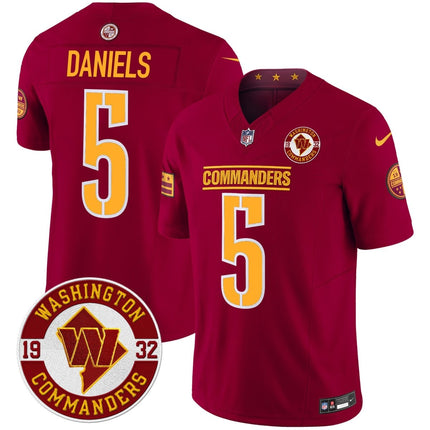 Men's Washington Commanders 2024 Vapor Limited Jersey - Est. 1932 Patch - All Stitched WASCOM_KDZ - KINDOZY
