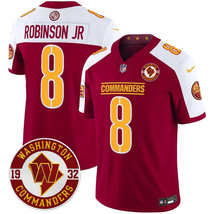 Men's Washington Commanders 2024 Vapor Limited Jersey - Est. 1932 Patch - All Stitched WASCOM_KDZ - KINDOZY
