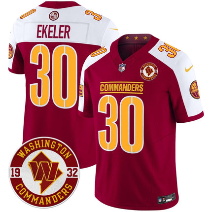 Men's Washington Commanders 2024 Vapor Limited Jersey - Est. 1932 Patch - All Stitched WASCOM_KDZ - KINDOZY
