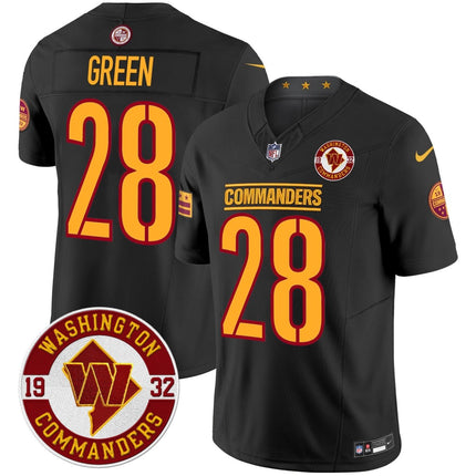 Men's Washington Commanders 2024 Vapor Limited Jersey - Est. 1932 Patch - All Stitched WASCOM_KDZ - KINDOZY