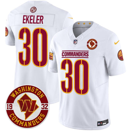 Men's Washington Commanders 2024 Vapor Limited Jersey - Est. 1932 Patch - All Stitched WASCOM_KDZ - KINDOZY