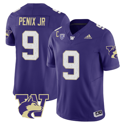 Men's Washington Huskies Limited Jersey - Huskies Logo Patch - KINDOZY