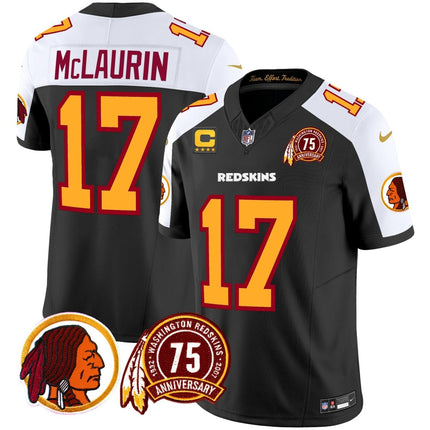 Men's Washington Redskins 75th Patch Throwback Vapor Limited Jersey - All Stitched - KINDOZY