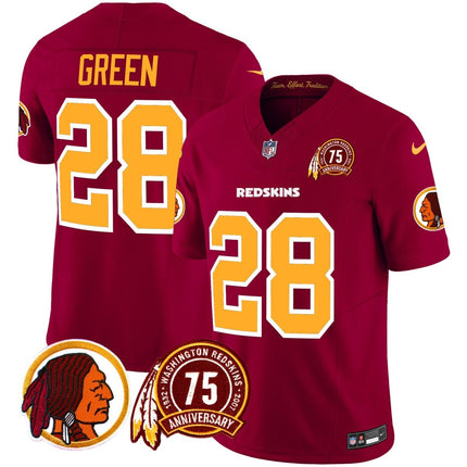 Men's Washington Redskins 75th Patch Throwback Vapor Limited Jersey - All Stitched - KINDOZY