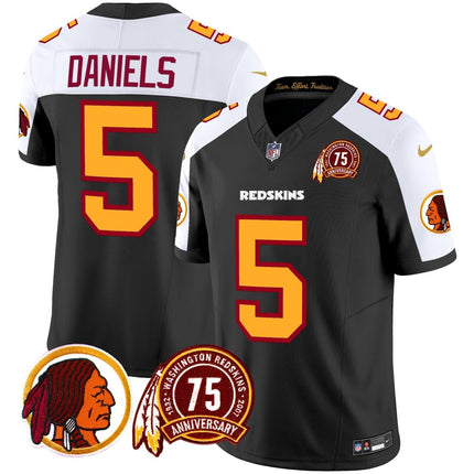 Men's Washington Redskins 75th Patch Throwback Vapor Limited Jersey - All Stitched - KINDOZY