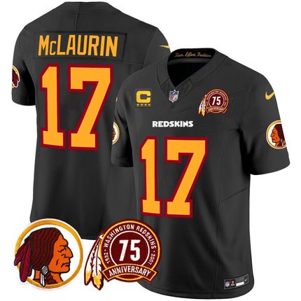 Men's Washington Redskins 75th Patch Throwback Vapor Limited Jersey - All Stitched - KINDOZY