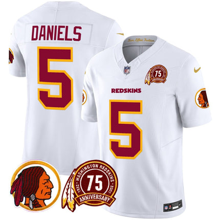 Men's Washington Redskins 75th Patch Throwback Vapor Limited Jersey - All Stitched - KINDOZY