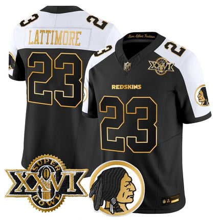 Men's Washington Redskins Throwback 1992 Super Bowl XXVI Patch Gold Vapor Limited Jersey - All Stitched - KINDOZY