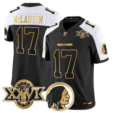 Men's Washington Redskins Throwback 1992 Super Bowl XXVI Patch Gold Vapor Limited Jersey - All Stitched - KINDOZY