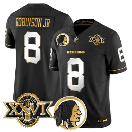 Men's Washington Redskins Throwback 1992 Super Bowl XXVI Patch Gold Vapor Limited Jersey - All Stitched - KINDOZY