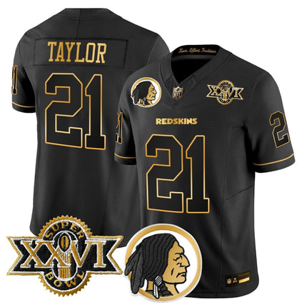 Men's Washington Redskins Throwback 1992 Super Bowl XXVI Patch Gold Vapor Limited Jersey - All Stitched - KINDOZY