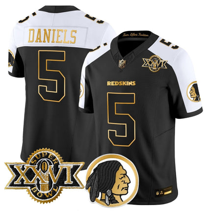 Men's Washington Redskins Throwback 1992 Super Bowl XXVI Patch Gold Vapor Limited Jersey - All Stitched - KINDOZY
