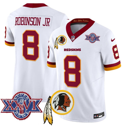Men's Washington Redskins Throwback 1992 Super Bowl XXVI Patch Vapor Limited Jersey V3 - All Stitched - KINDOZY