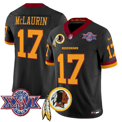 Men's Washington Redskins Throwback 1992 Super Bowl XXVI Patch Vapor Limited Jersey V3 - All Stitched - KINDOZY