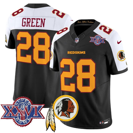 Men's Washington Redskins Throwback 1992 Super Bowl XXVI Patch Vapor Limited Jersey V3 - All Stitched - KINDOZY