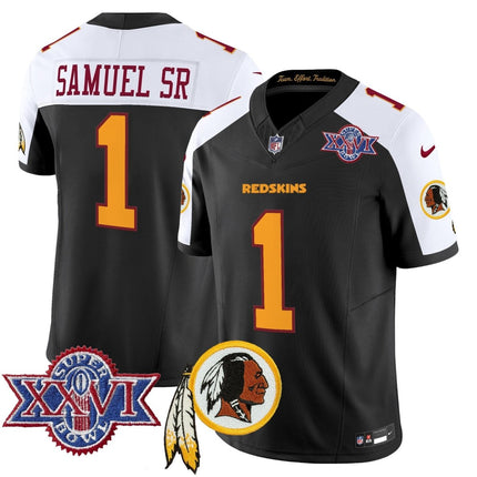 Men's Washington Redskins Throwback 1992 Super Bowl XXVI Patch Vapor Limited Jersey V3 - All Stitched - KINDOZY