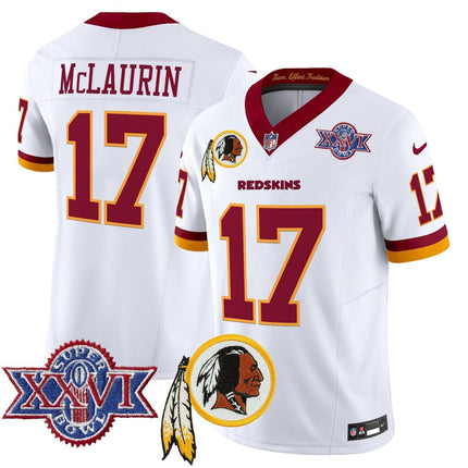 Men's Washington Redskins Throwback 1992 Super Bowl XXVI Patch Vapor Limited Jersey V3 - All Stitched - KINDOZY