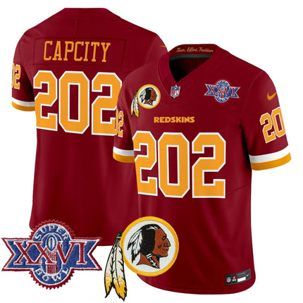 Men's Washington Redskins Throwback 1992 Super Bowl XXVI Patch Vapor Limited Jersey V3 - All Stitched - KINDOZY