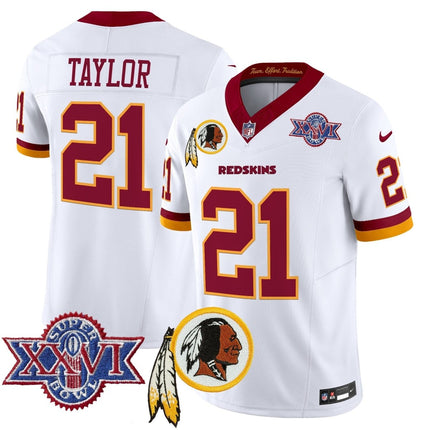 Men's Washington Redskins Throwback 1992 Super Bowl XXVI Patch Vapor Limited Jersey V3 - All Stitched - KINDOZY