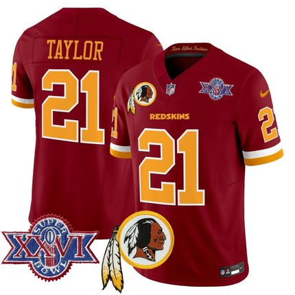 Men's Washington Redskins Throwback 1992 Super Bowl XXVI Patch Vapor Limited Jersey V3 - All Stitched - KINDOZY