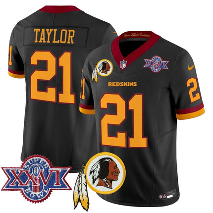 Men's Washington Redskins Throwback 1992 Super Bowl XXVI Patch Vapor Limited Jersey V3 - All Stitched - KINDOZY