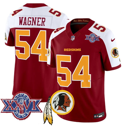 Men's Washington Redskins Throwback 1992 Super Bowl XXVI Patch Vapor Limited Jersey V3 - All Stitched - KINDOZY