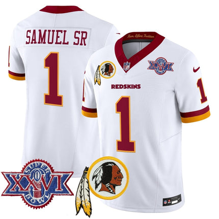 Men's Washington Redskins Throwback 1992 Super Bowl XXVI Patch Vapor Limited Jersey V3 - All Stitched - KINDOZY
