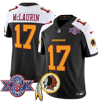 Men's Washington Redskins Throwback 1992 Super Bowl XXVI Patch Vapor Limited Jersey V3 - All Stitched - KINDOZY