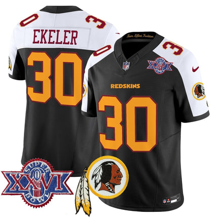 Men's Washington Redskins Throwback 1992 Super Bowl XXVI Patch Vapor Limited Jersey V3 - All Stitched - KINDOZY