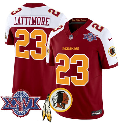 Men's Washington Redskins Throwback 1992 Super Bowl XXVI Patch Vapor Limited Jersey V3 - All Stitched - KINDOZY