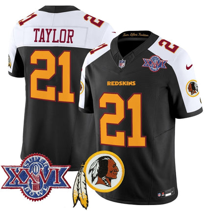 Men's Washington Redskins Throwback 1992 Super Bowl XXVI Patch Vapor Limited Jersey V3 - All Stitched - KINDOZY